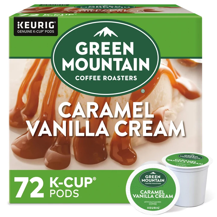 Caramel Vanilla Cream 72-count K-Cup packaging